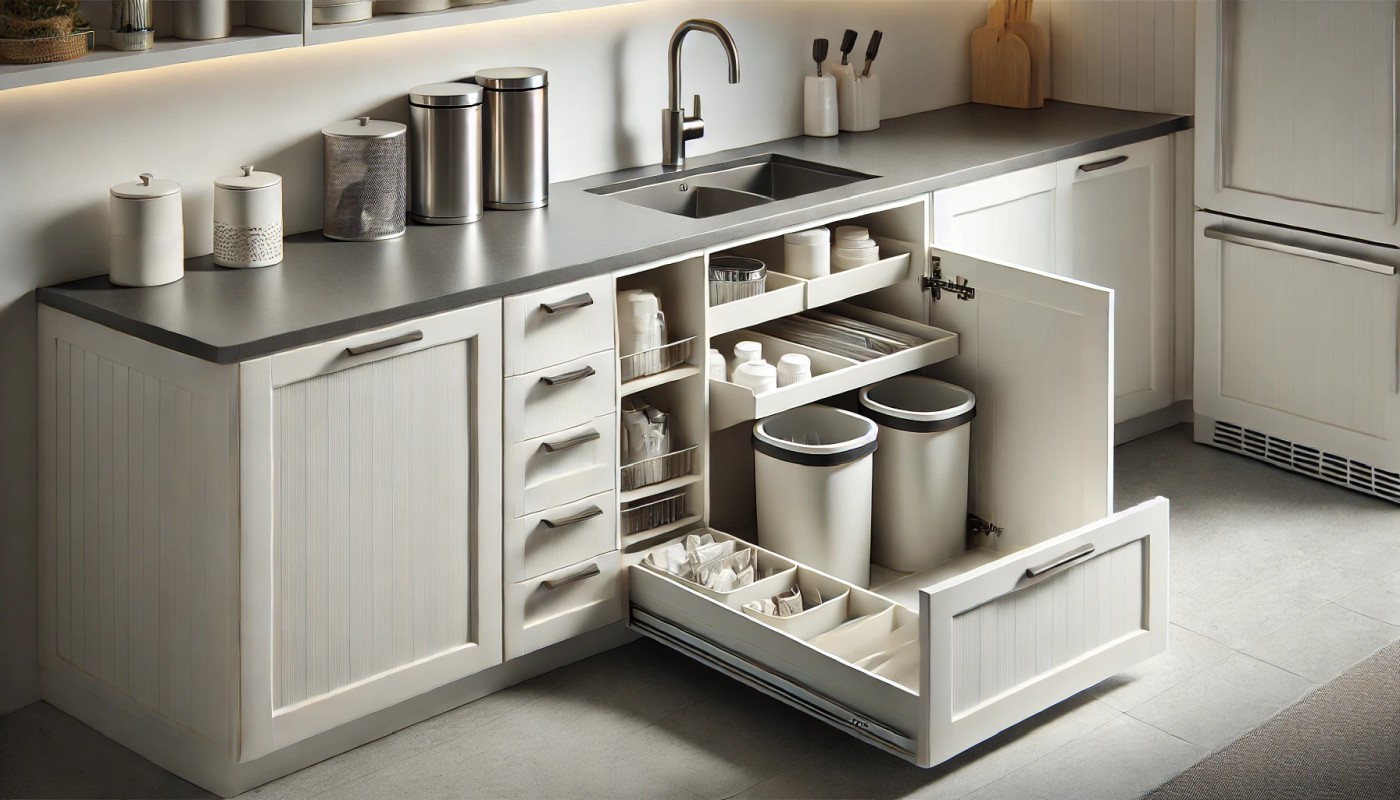 Dodatkowa szuflada w szafce pod zlewem