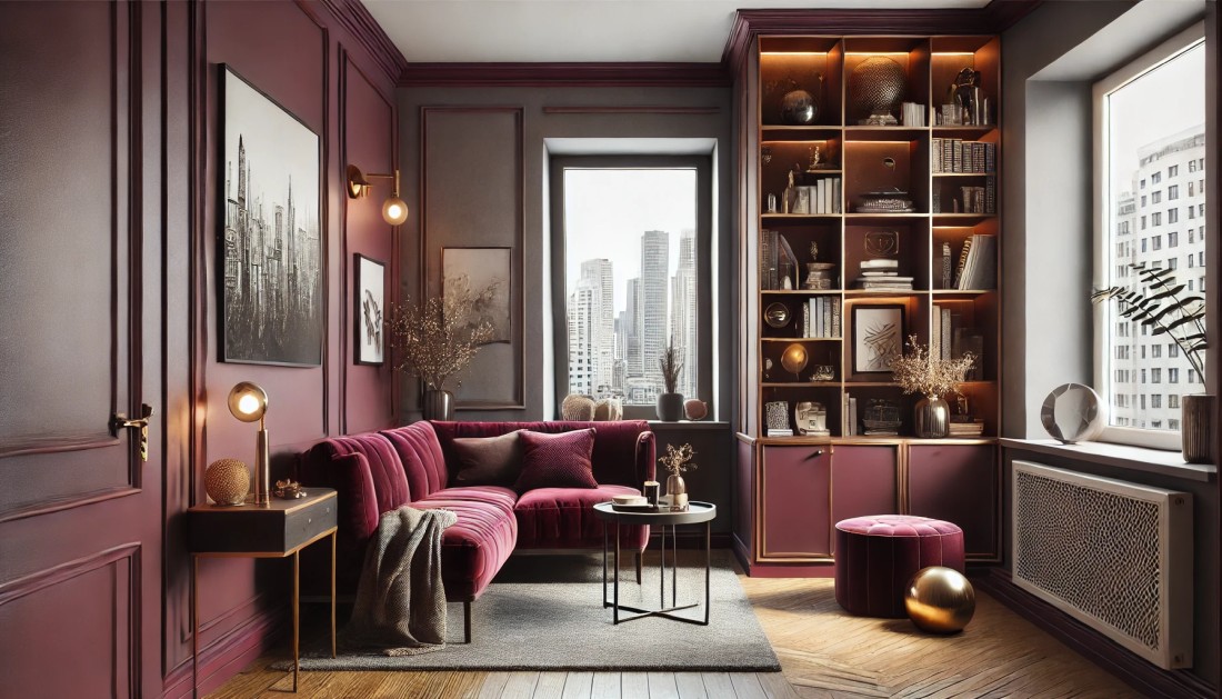 Burgund na ścianach