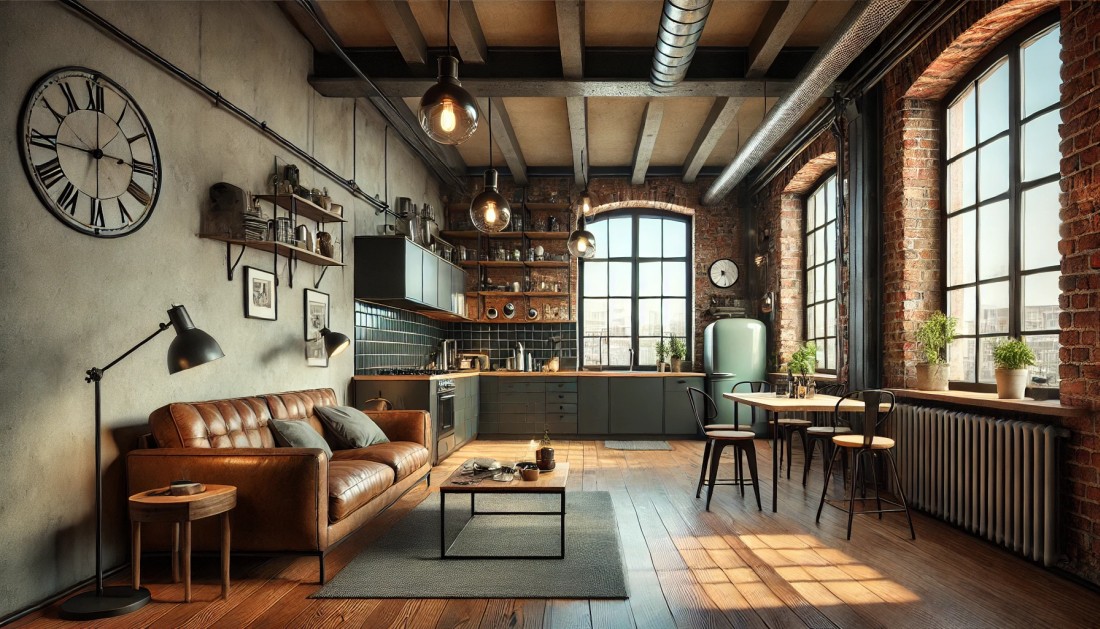 Nadmiar dekoracji szkodzi stylowi industrialnemu