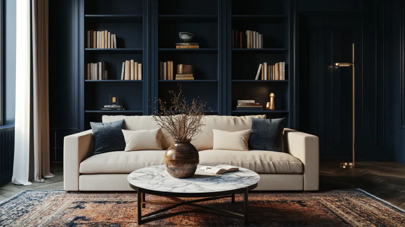 Ciemne kolory w zacienionym pomieszczeniu