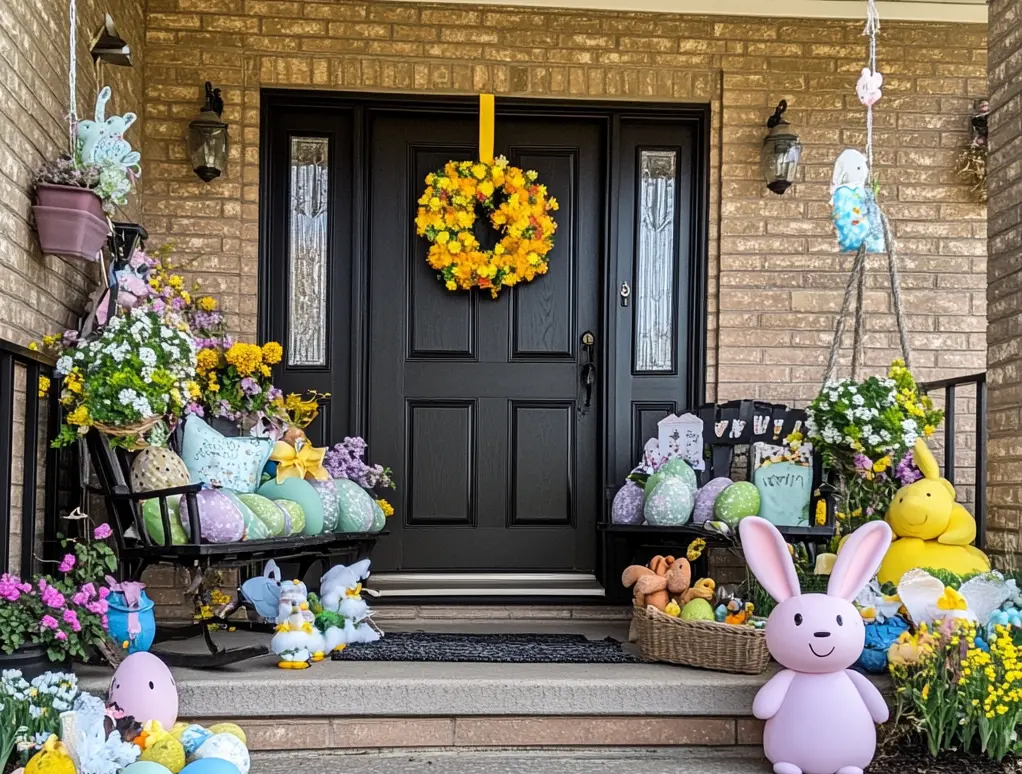 Wielkanocny kosz na drzwi - DIY