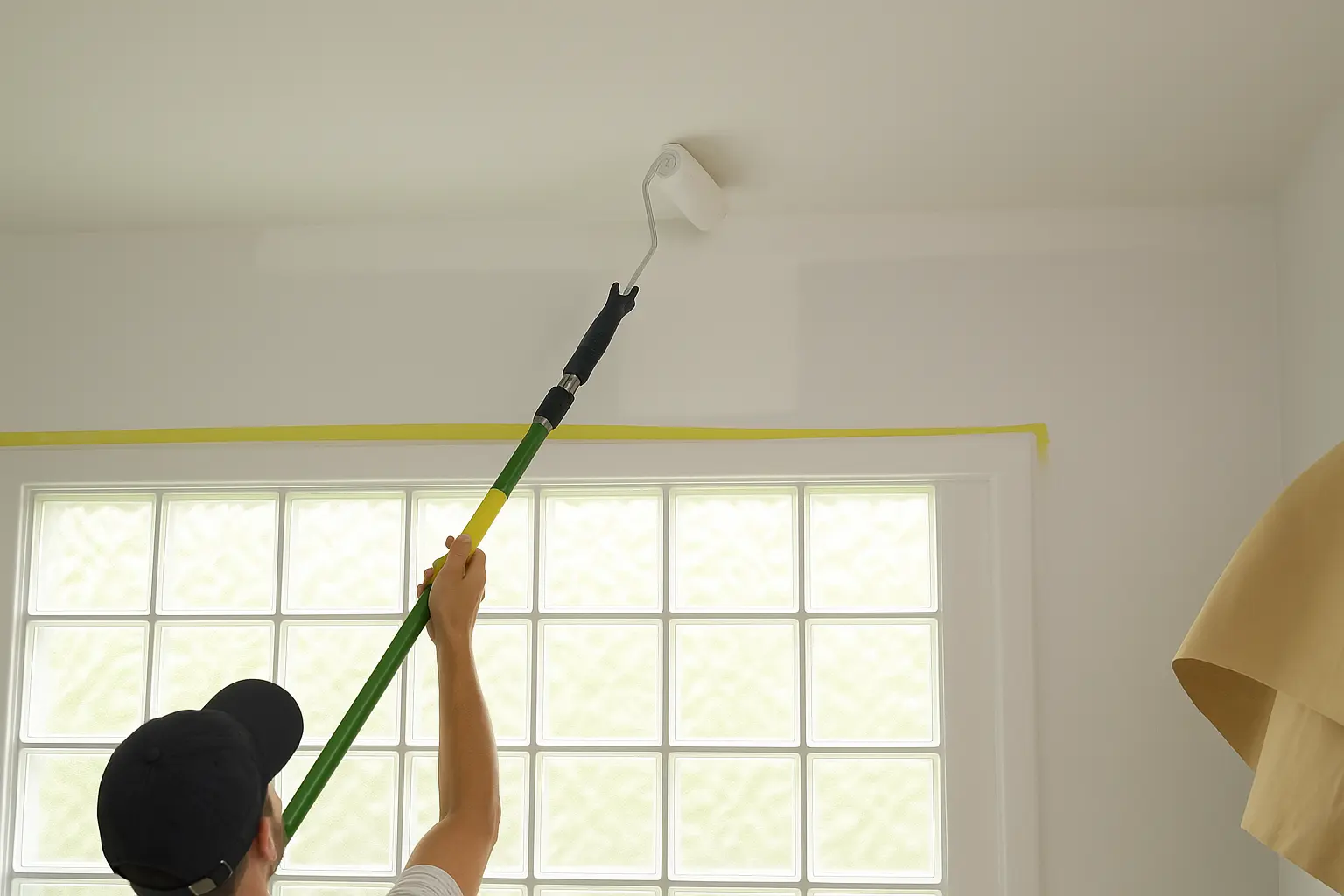 Wałek odcinający podczas malowania