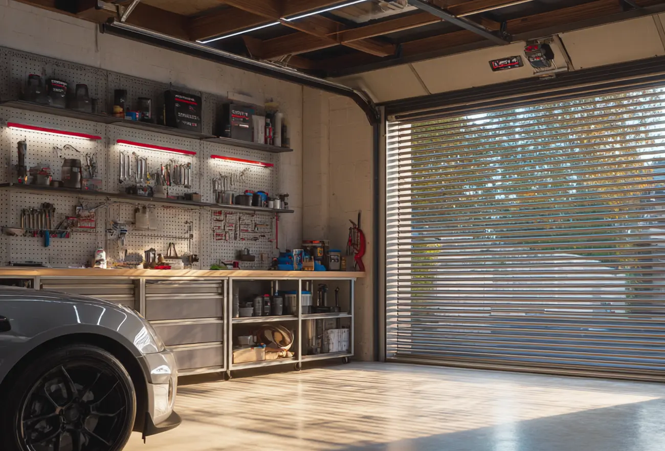 Funkcjonalny garaż dla pasjonata motoryzacji - od układu, nie od dekoracji