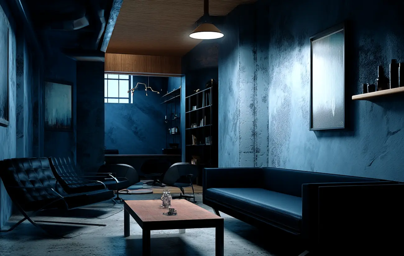 Indygo na ścianach – klasyczna głębia z odrobiną dramatyzmu