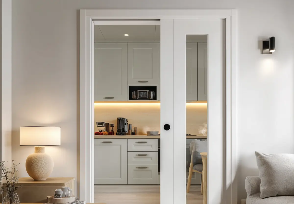 Przesuwne drzwi do kuchni to Twój sposób na stylowe oddzielenie przestrzeni