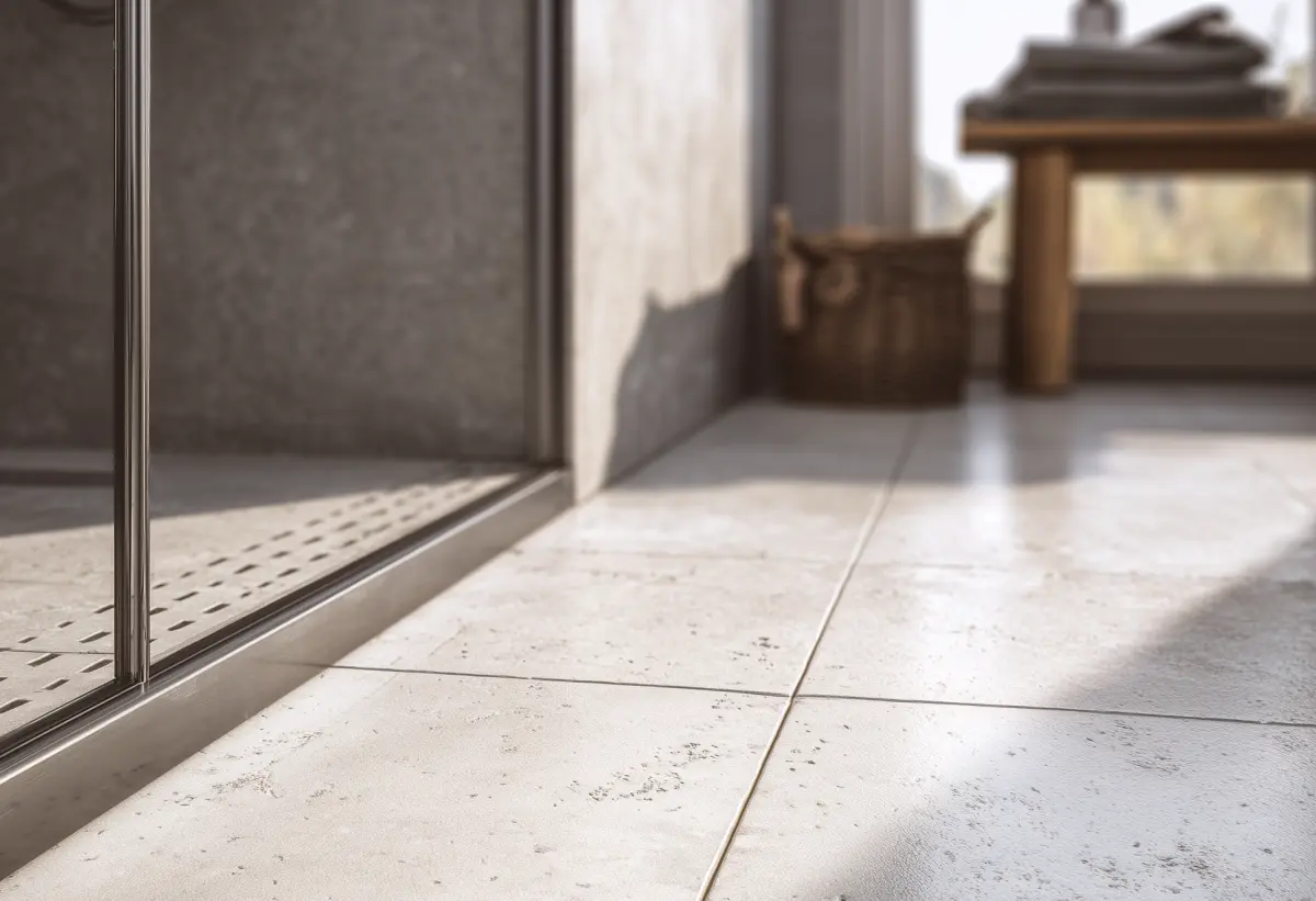 Jak powiększyć optycznie małą łazienkę_Duże płytki to prosty i skuteczny trik