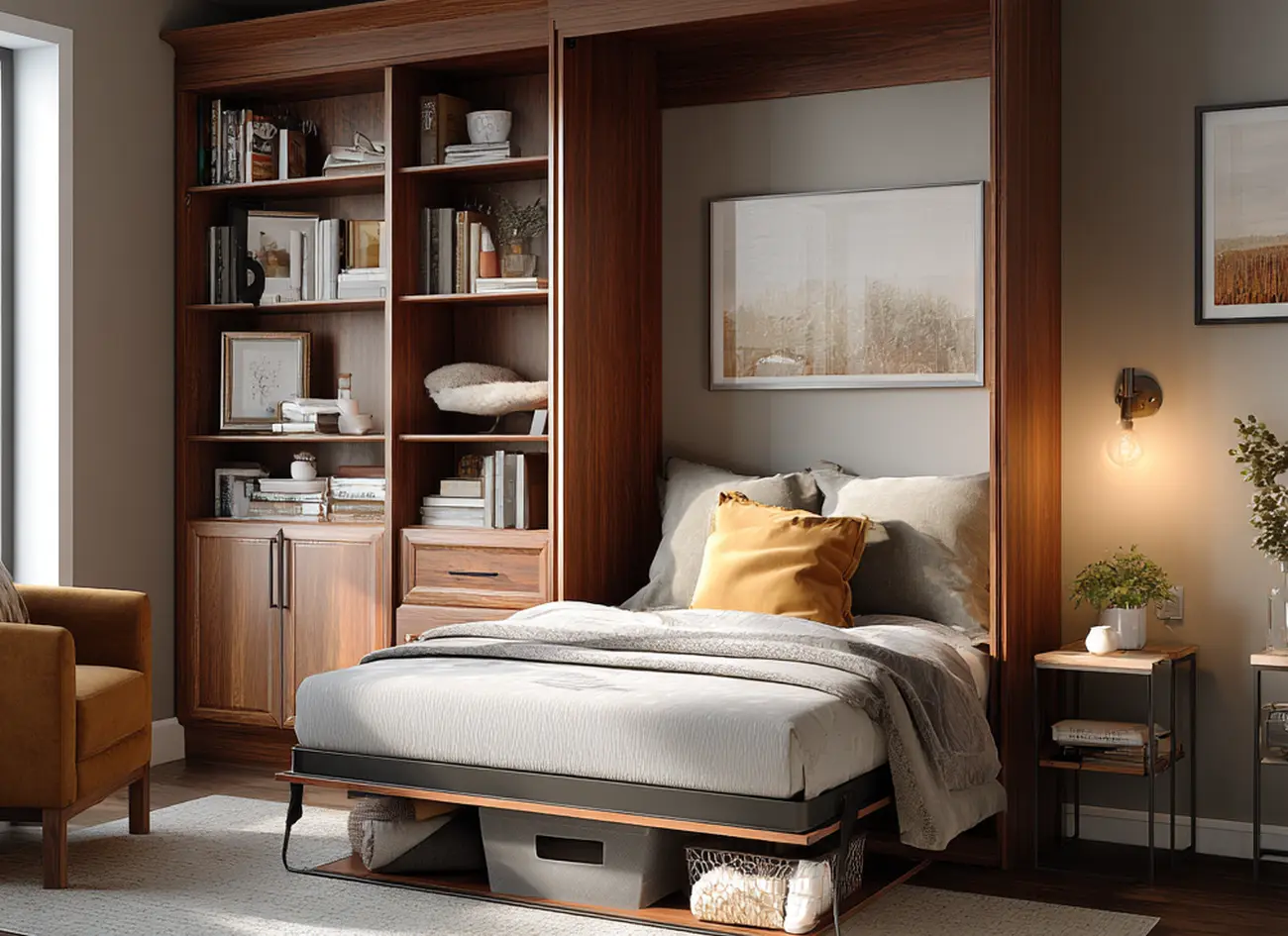 Łóżko chowane w ścianie to funkcjonalność i komfort w jednym rozwiązaniu