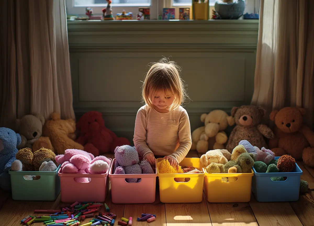 Ten praktyczny pomysł z wiszącymi koszykami pomoże Ci zorganizować dziecięcą szafę