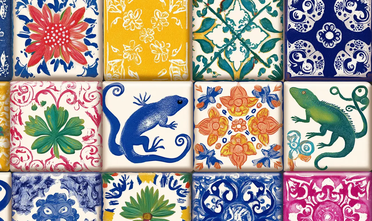 Ręcznie malowane płytki to subtelny powrót sztuki do nowoczesnej łazienki