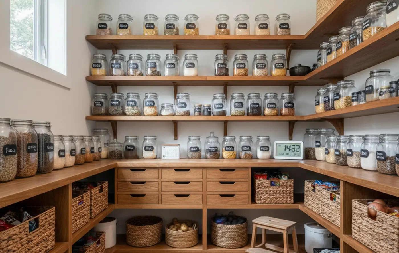 Mała spiżarnia bez chaosu. Jak uporządkować zapasy, żeby gotowanie było łatwiejsze