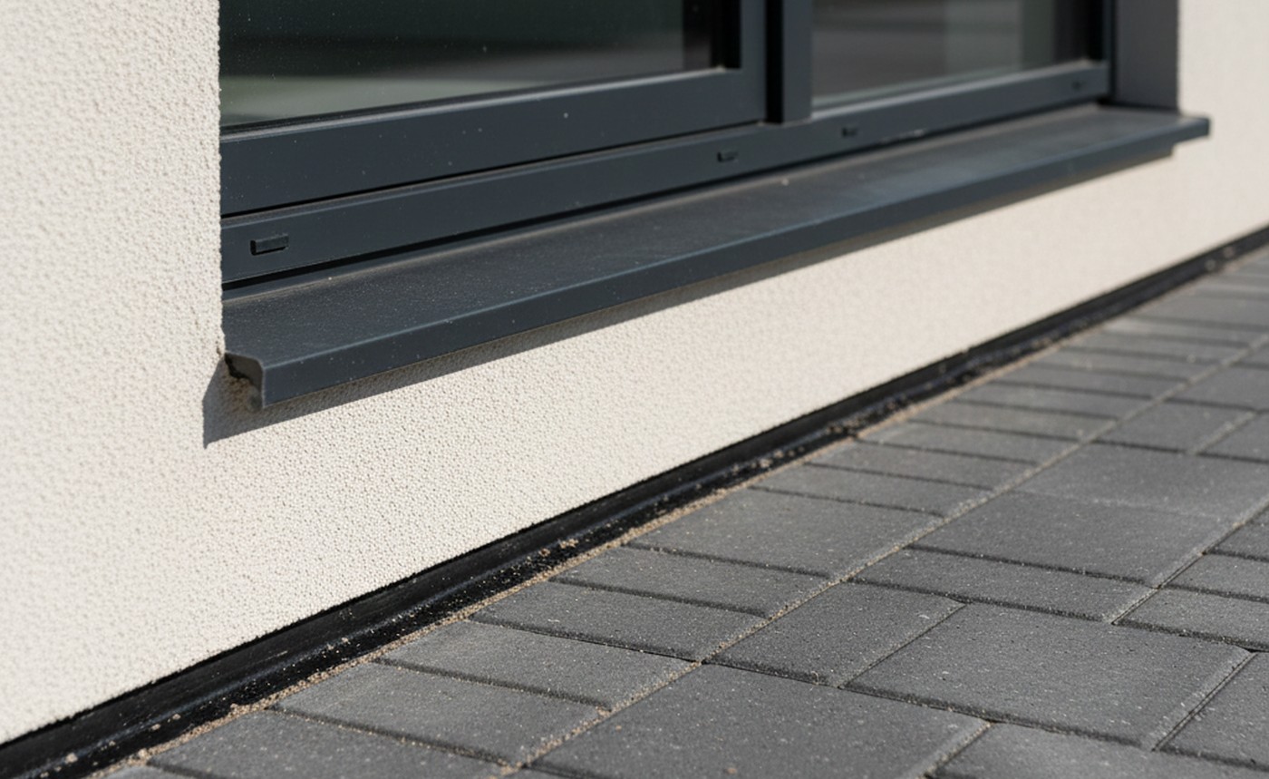 Dylatacja przy oknie i kostce brukowej. Dlaczego to detal, który ratuje elewację