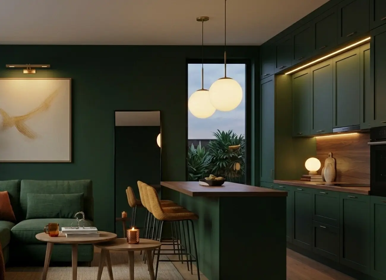 Stwórz ciemne, klimatyczne wnętrze bez efektu przytłoczenia