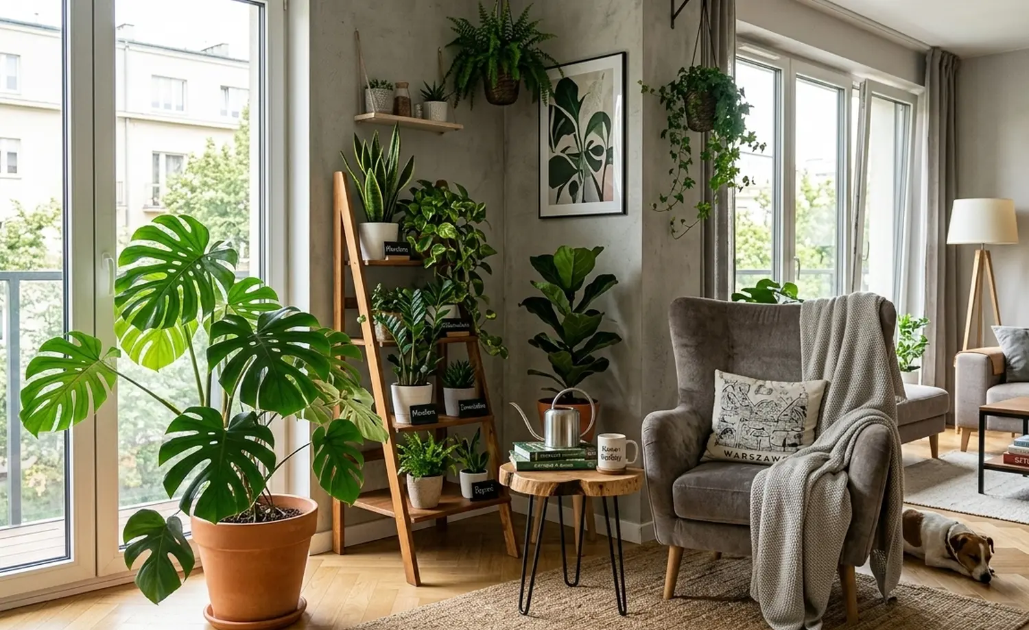 Kącik roślin w mieszkaniu. Jak stworzyć domową dżunglę nawet w małym salonie