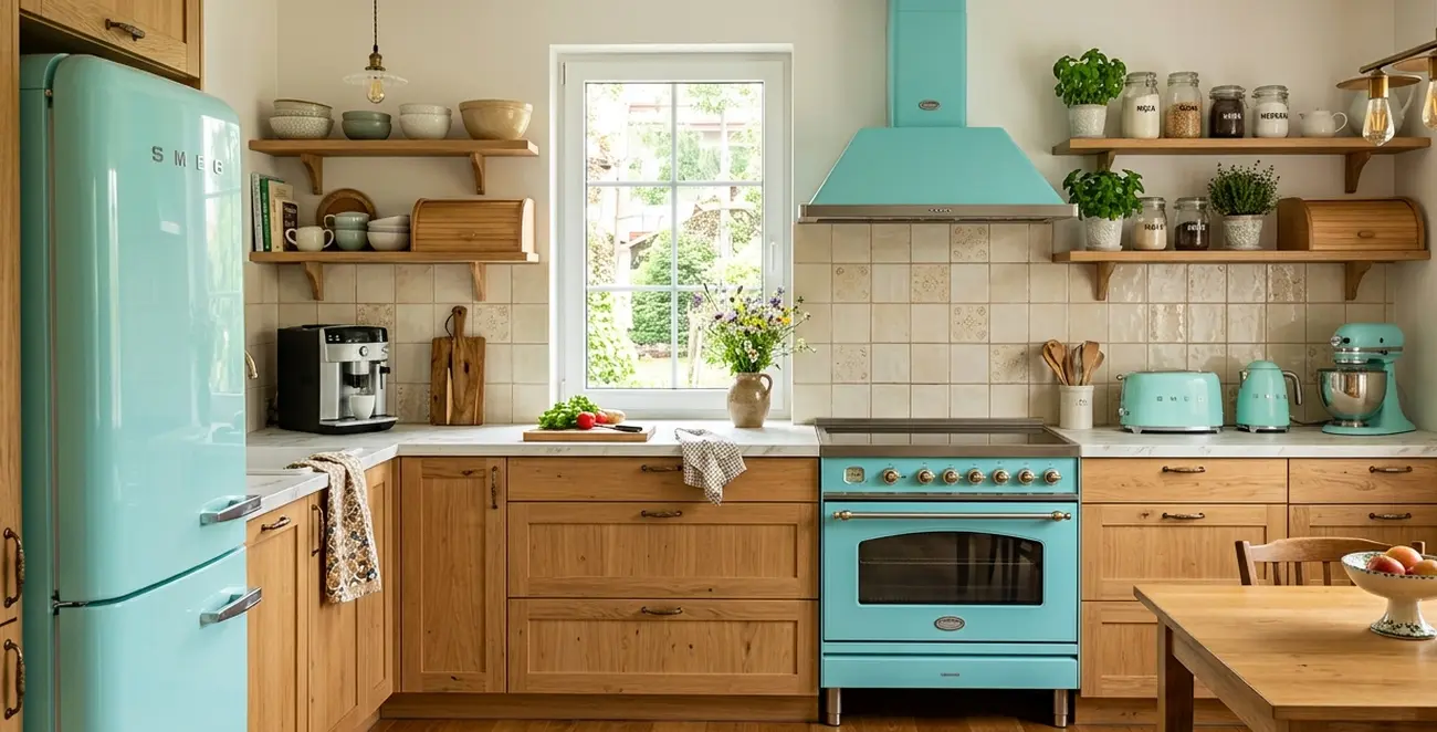 Turkusowe AGD to najprostszy sposób, by ożywić kuchnię bez remontu