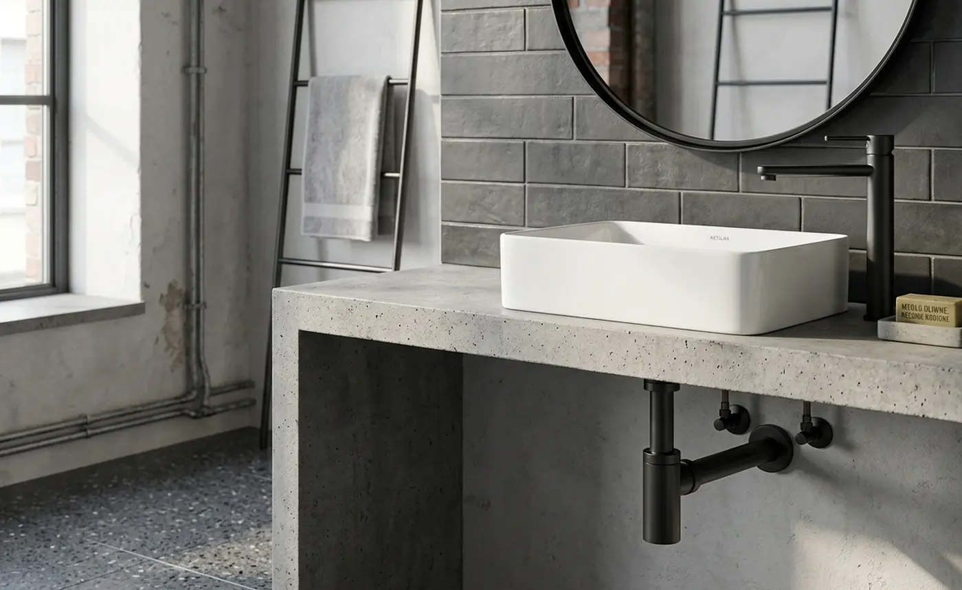 Syfon jako element designu. W 2026 roku przestajemy go ukrywać