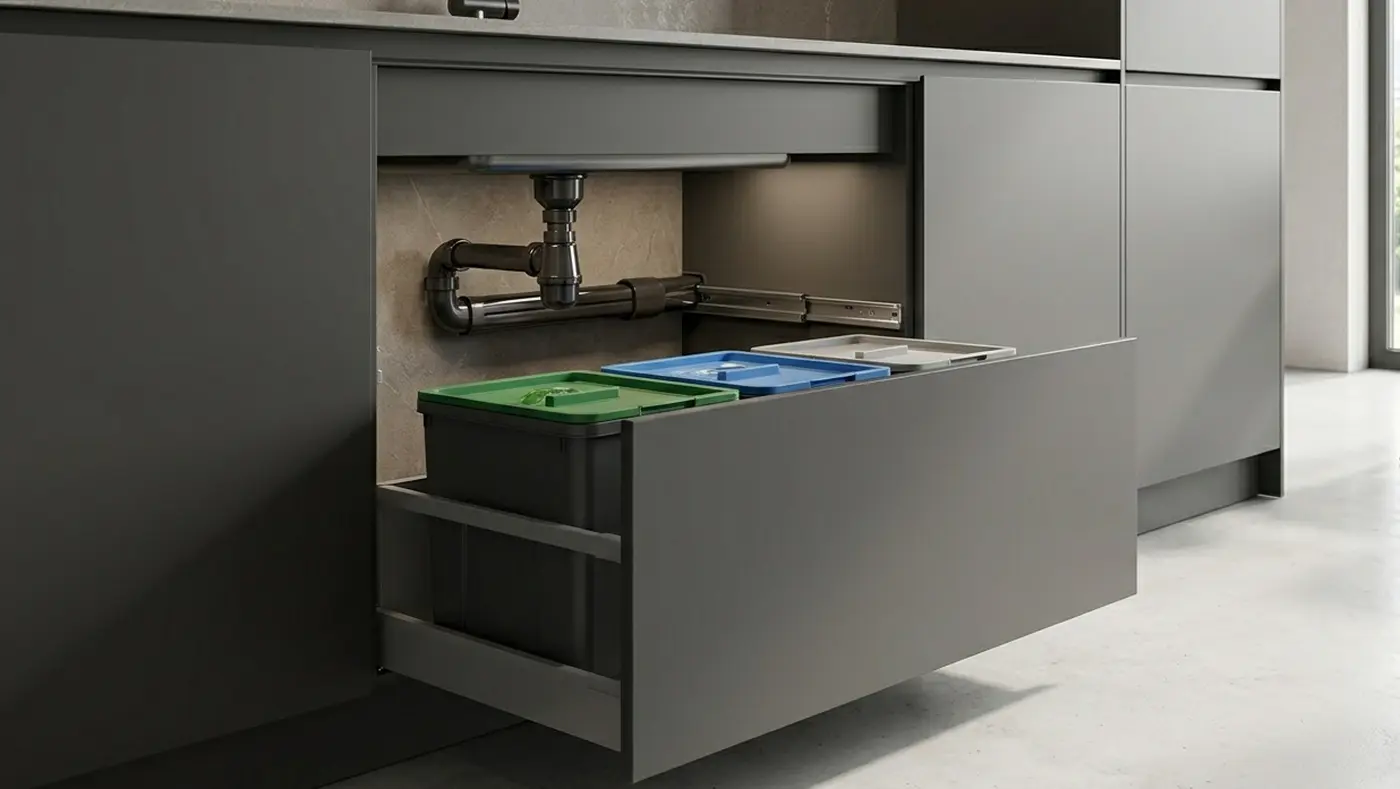 Syfon space-saver to prosty sposób na więcej miejsca pod zlewem w małej kuchni