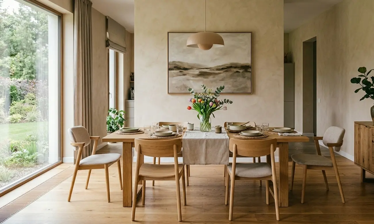 Zasada 90 cm. Tyle wynosi sekret wygodnej jadalni, o którym większość osób zapomina